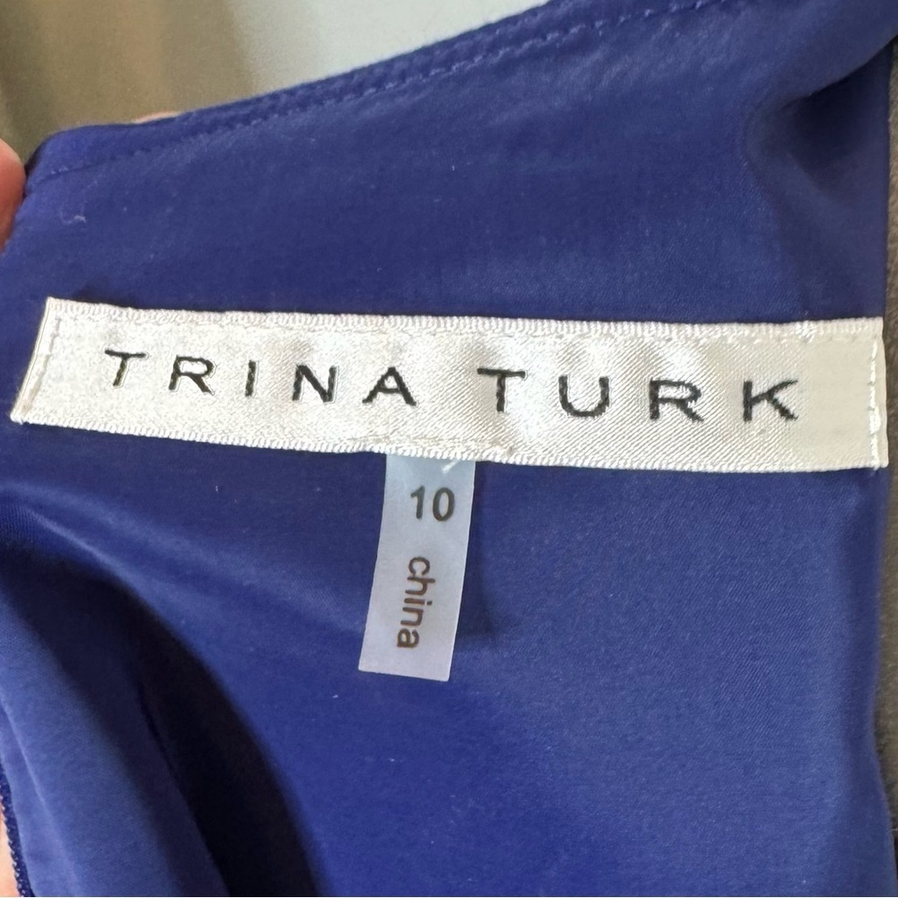 Trina Turk, Tanzanite Trophy Peplum Waist Sheath Dress. - Picture 4 of 7